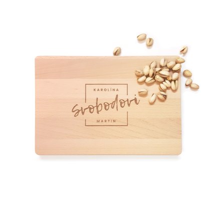 Dřevěné prkénko se čtvercem - 