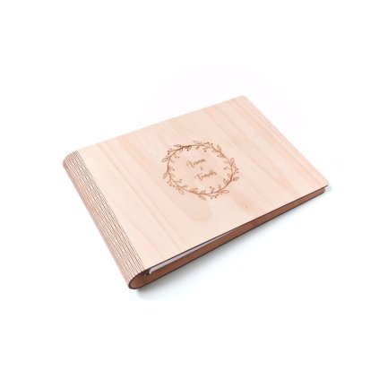 Wooden Moment dřevěné album s věnečkem se jmény