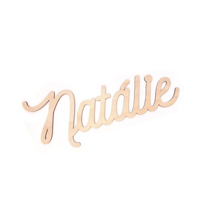 Dřevěné jméno Natural - 