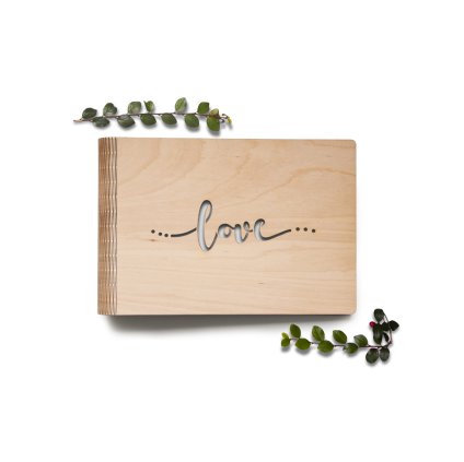  dřevěné album Love