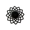 Dřevěné hodiny  Flower black, černé ručky