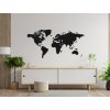 Dřevěná mapa Continents Black - 