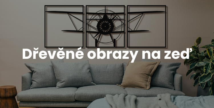 dřevěný obraz na zeď letadlo