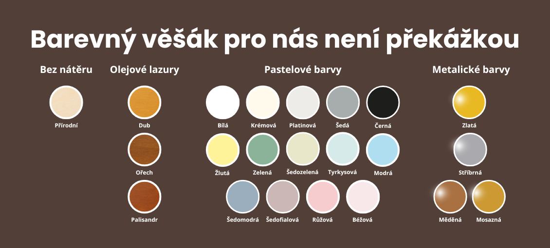 Nejširší výběr barev na gravírované výrobky