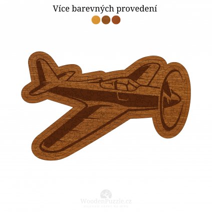 Dřevěné puzzle Letadlo