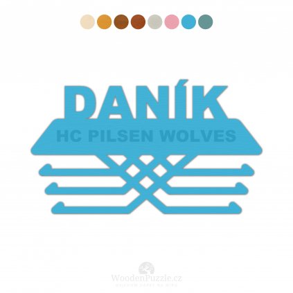 Věšák na medaile se jménem a textem - síť