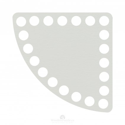 Víko na háčkování - kruhová výseč - krémové (různé velikosti)