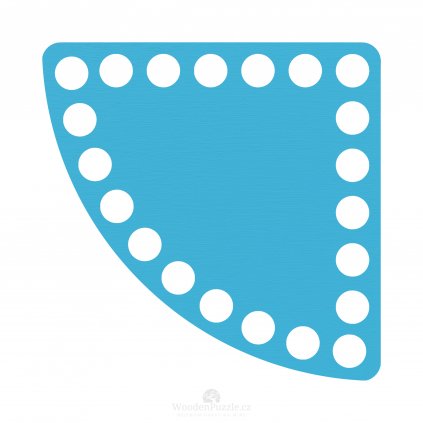 Víko na háčkování - kruhová výseč - modré (různé velikosti)