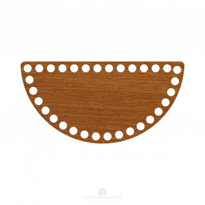 Víko na háčkování - půlkruh - ořechová lazura (různé velikosti)