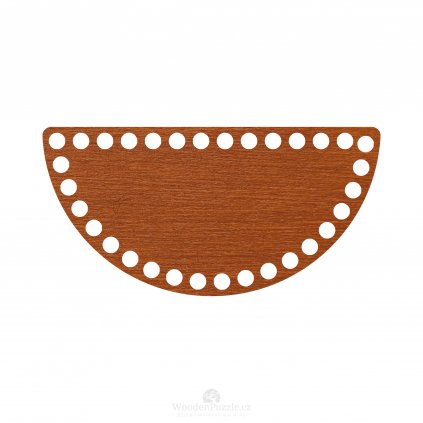 Víko na háčkování - půlkruh - palisandrová lazura (různé velikosti)