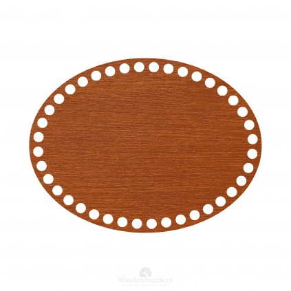 Víko na háčkování - ovál - palisandrová lazura (různé velikosti)