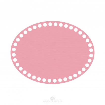 Víko na háčkování - ovál - růžové (různé velikosti)