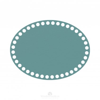 Víko na háčkování - ovál - zelené (různé velikosti)