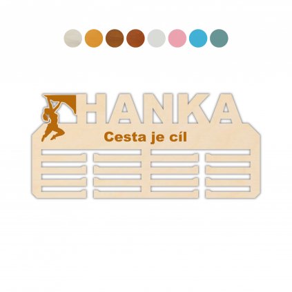 Věšák na medaile - horolezectví (bouldering)