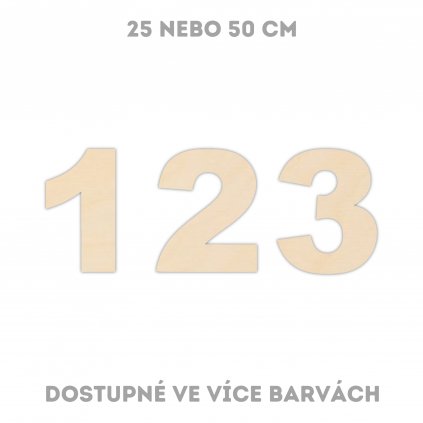 Dřevěná čísla na zeď - Classic