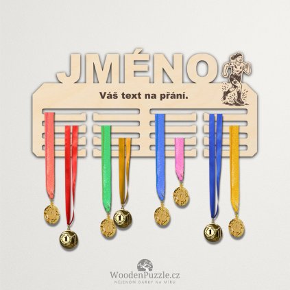 dreveny vesak na medaile predator gladiator spartan ocr race bezkyne zena