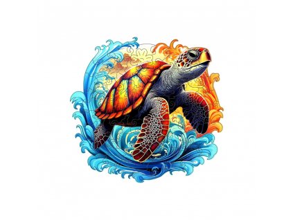 Drevene puzzle Morska zelva 1