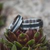 Snubní prstýnky TITANIUM & PEARL & VOLCANIC ROCK