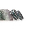 Snubní prstýnky TITANIUM & GREY OAK & MALACHITE/AMETHYST