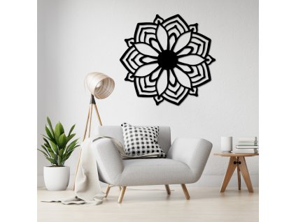 Černá mandala na stěnu