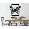 dřevěný obraz na zeď motýl černý