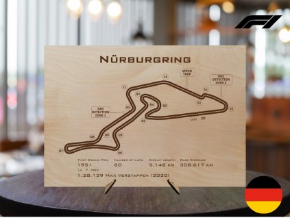 Nürburgring, Německo, trať Formule 1, velikost