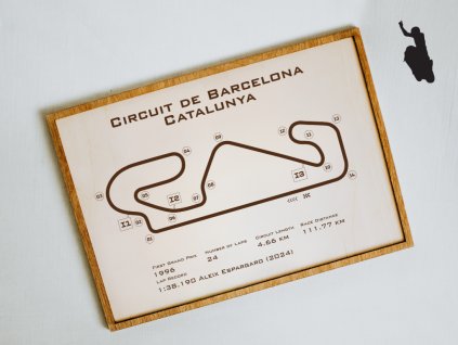 Circuit de Barcelona-Catalunya, Catalonia, MOTO GP, velikost A4, s rámečkem