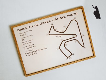 Circuito de Jerez – Ángel Nieto, Spain, MOTO GP, velikost A4, s rámečkem
