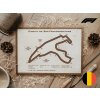 Circuit de Spa-Francorchamps, Belgie, trať Formule 1, velikost A4, s rámečkem