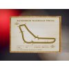 Autodromo Nazionale Monza, Itálie, trať Formule 1, velikost A4, s rámečkem