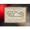 Circuit de Barcelona-Catalunya, Španělsko, trať Formule 1, velikost A4, s rámečkem