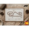 Circuit de Barcelona-Catalunya, Španělsko, trať Formule 1, velikost A4, s rámečkem