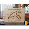 Circuit de Spa-Francorchamps, Belgie, trať Formule 1, velikost A4