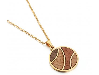 Dřevěný náhrdelník Earth Gold