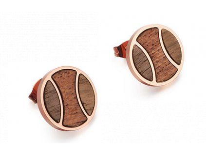 76 drevene nausnice earth rose gold
