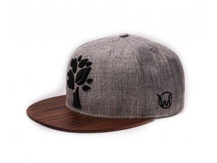 79 originalni snapback ze dreva walnut seda