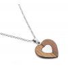 175 dreveny nahrdelnik heart silver