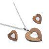 184 1 drevene sperky set heart silver