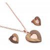 187 drevene sperky set heart rose gold