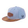 88 originalni snapback ze dreva zebrano modra