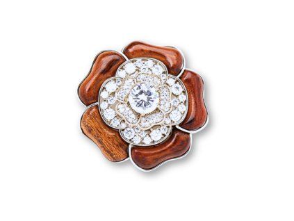 Holzbrosche Blume 1