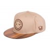 Holz-Snapback Zebraholz Beige, cap mit holzschild