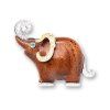 Holzbrosche Elefant