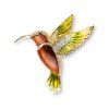 Holzbrosche Kolibri golden