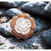 Holzbrosche Blume 3