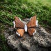 Holzbrosche Schmetterling silbern 2