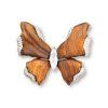 Holzbrosche Schmetterling silbern 1
