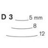 Dláta Pfeil® Compact, profil 3 (Varianta Dláto Pfeil Compact, Varianta3 profil 3 (šářka 12 mm), /701328/)