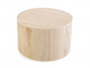 Dřevěná kulatá krabička