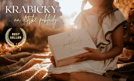 Dřevěné krabičky na dětské poklady od Woodify – krásné místo pro první vzpomínky a drobnosti z dětství.